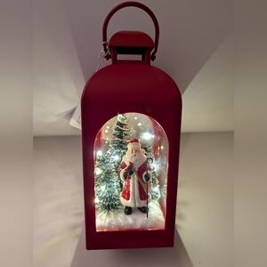 Christmas Light up Santa Lantern